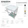Sheridan Ceramic Rectangular Console Bathroom Sink with Overflow