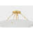 Loburn Semi Flush in Aged Brass