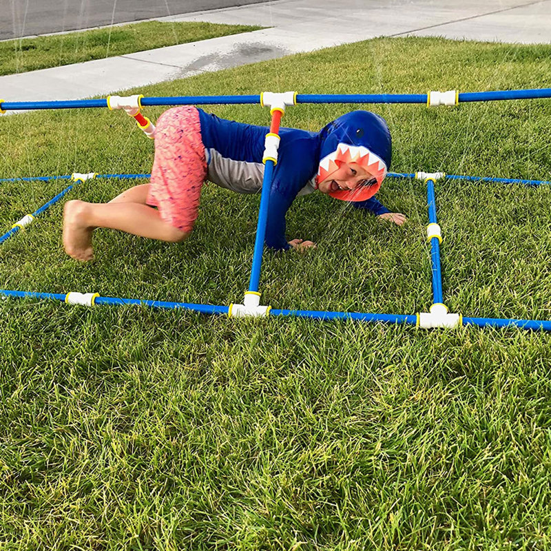 Medium Sprinklers Set with Poles and Hose - Outdoor Construction Fun for Kids with Water Sprinklers