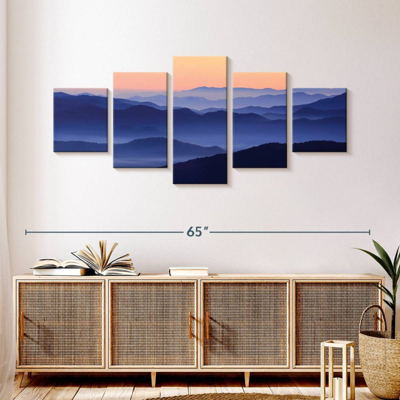 Vagues de blues brumeux, H 24 po x l 55 po