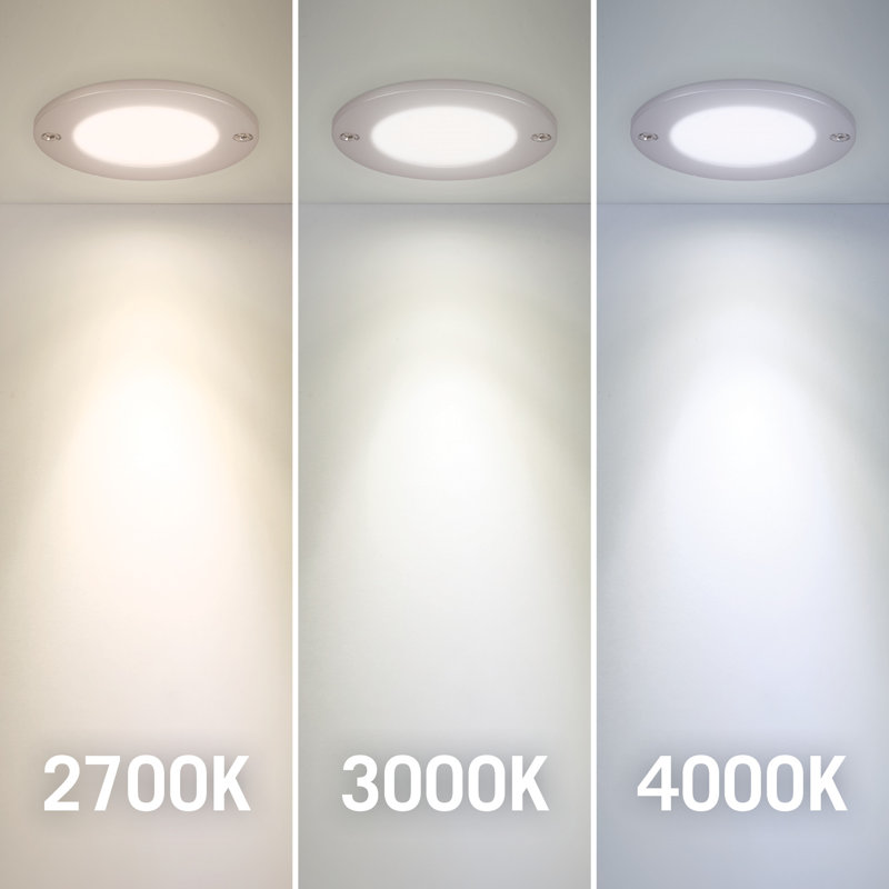Lumières rondes à DEL sous le meuble pour disques et disques, 2700K