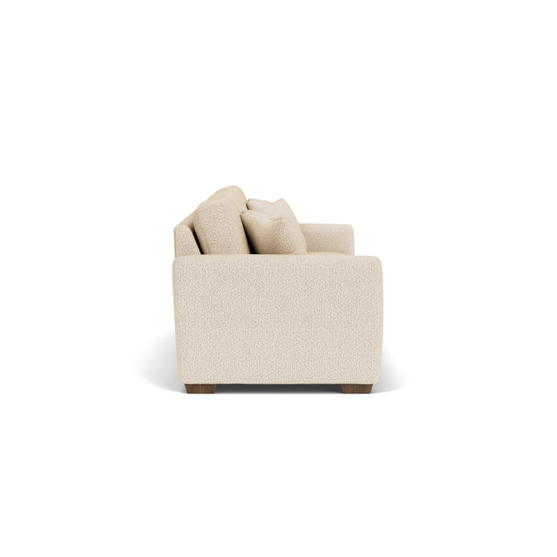 Canapé à accoudoirs carrés Anaiza, Polypropylène / oléfine beige clair, H 37 po x l 104 po x P 41 po