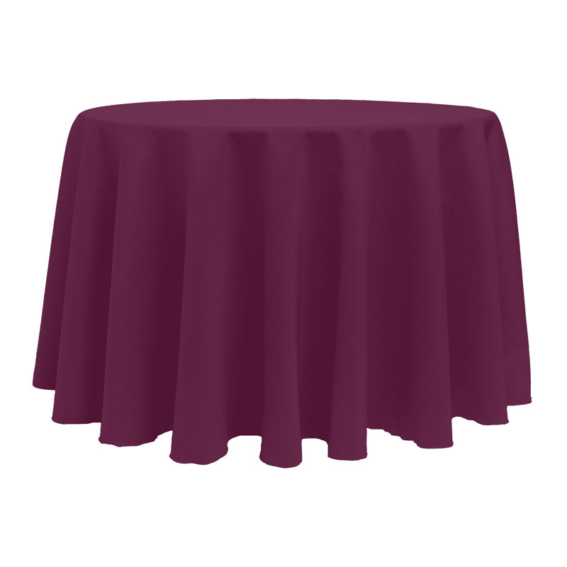 Hannaha Round Tablecloth, 132" x 132", Magenta