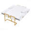 Table basse moderne 47,3 "avec 4 tiroirs et base dorée blanc-811879371