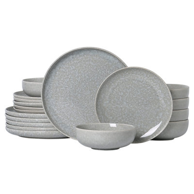 Jody 18 Piece Stoneware Dinnerware Set, Service For 6