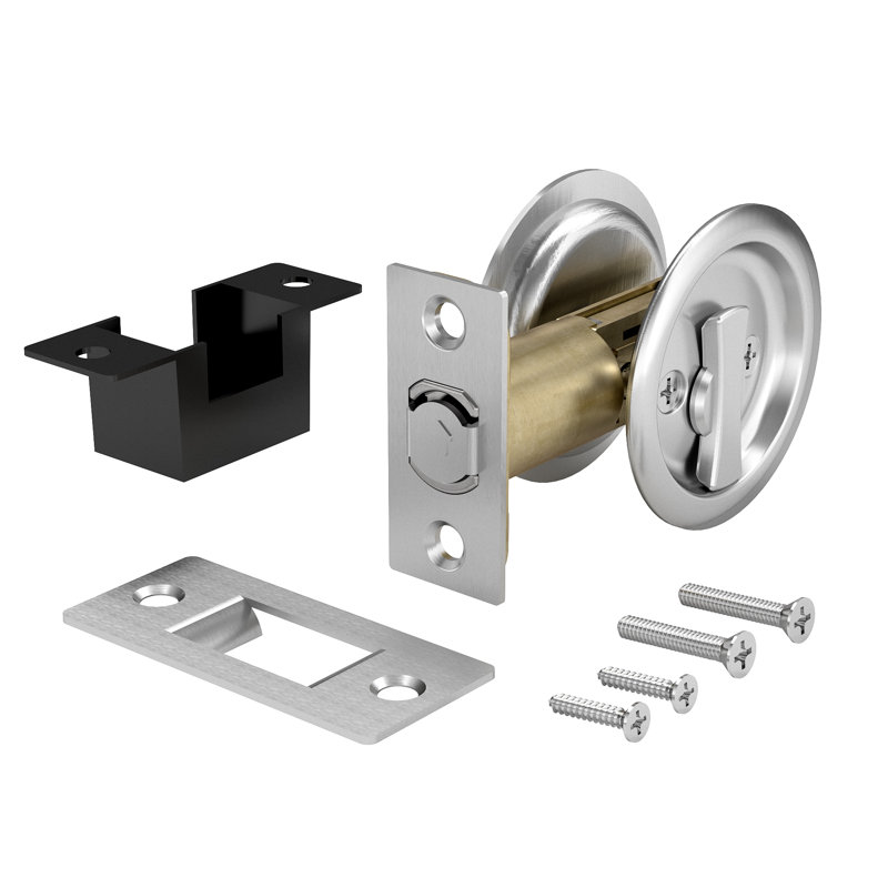 Poignée de porte à poche, Chrome brossé