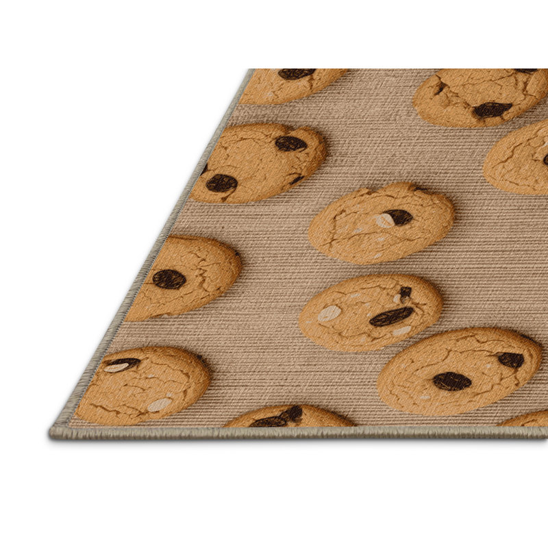 Washable Oatmeal raisin cookies Desserts Area Rug, Rectangle 2' x 3'