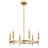 Kerween 6-Light Chandelier in Natural Brass-774237968