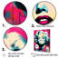 Magenta Popart Monroe - femme, impression sur toile_105800-95901271-95901272