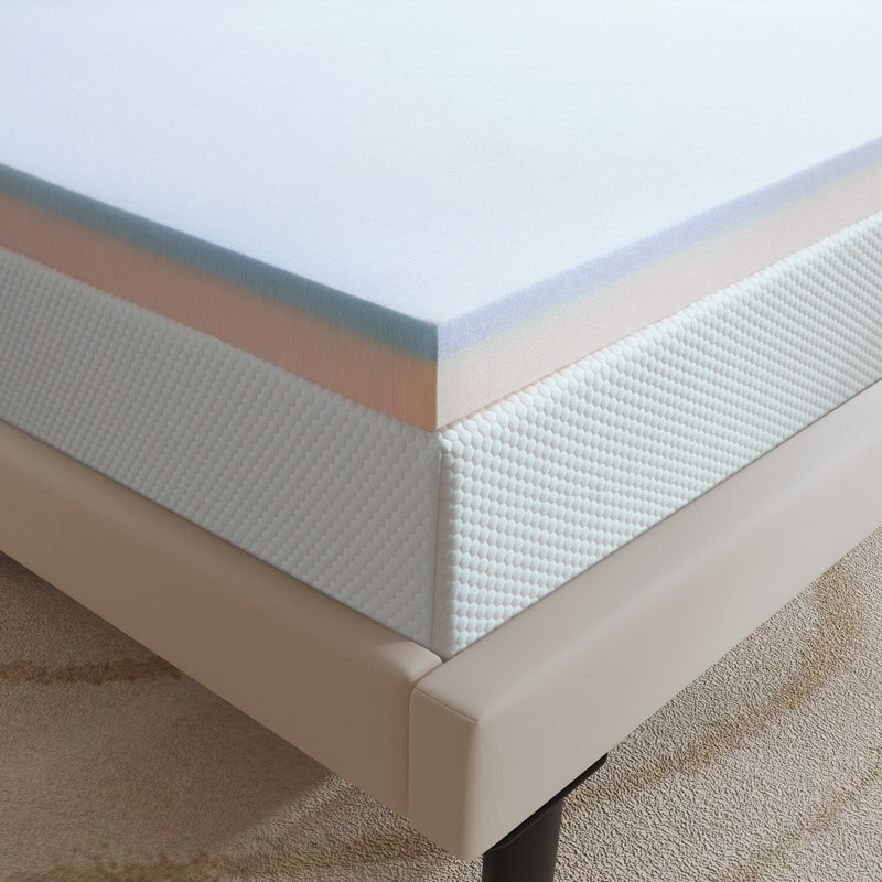 Alwyn Home 2“,3” Cooling Gel Memory Foam Mattress topper ., Queen, 3"