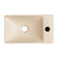 Mini-lavabo de salle de bain rectangulaire encastré mural moderne en céramique l 15 po x P 8,5 po Felix, trou de robinet à droite, beige mat-113434467