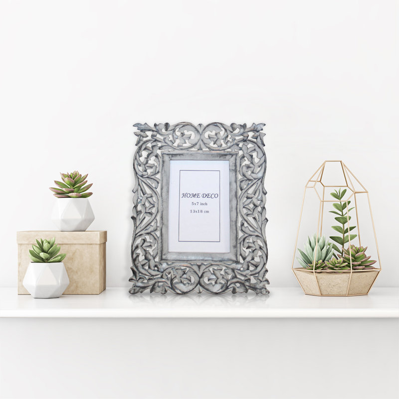 Gray Solid Wood Picture Frame