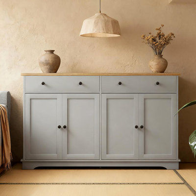 Buffet Cabinet With Storage Drawers,Nordic Style Sideboard, Adjustable Shelves For Your Home