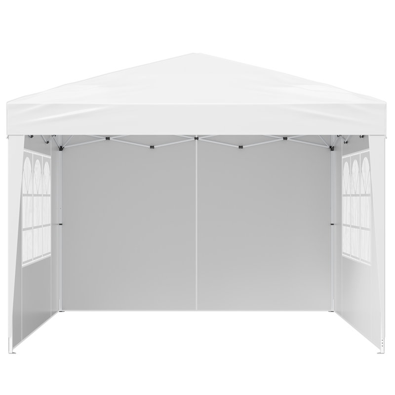 Pavillon de jardin d'extérieur avec abris et parois latérales Pop Up, 6 pi l x 3 pi P