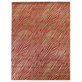 Wilderness Abstract Area Rug in Red/Beige