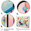 «Blue and Pink Abstract Geometric Vision I - Abstract Geometric», art mural 5 pièces-540062