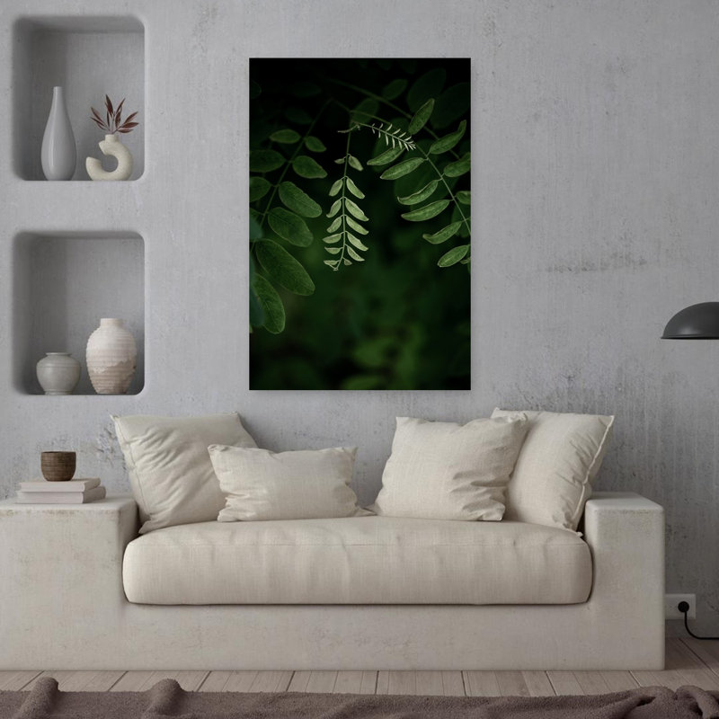 Art contemporain contemporain abstrait palmier, H 36 po x l 24 po