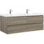 Meuble-lavabo flottant 72 po avec lavabo, meuble-lavabo mural moderne avec deux lavabos en résine et quatre tiroirs à fermeture en douceur