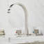 Robinet de salle de bain Waterfall pour robinet de lavabo à 3 trous en nickel brossé