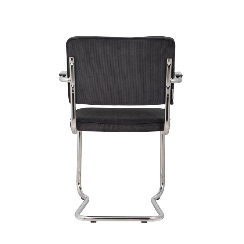 Ridge Upholstered Dining Chair, Black