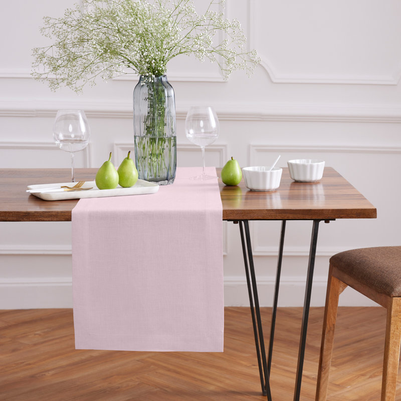 Sonoma - 100% Pure Linen Table Runner (Pre-Washed), 60" x 14", Ice Lilac