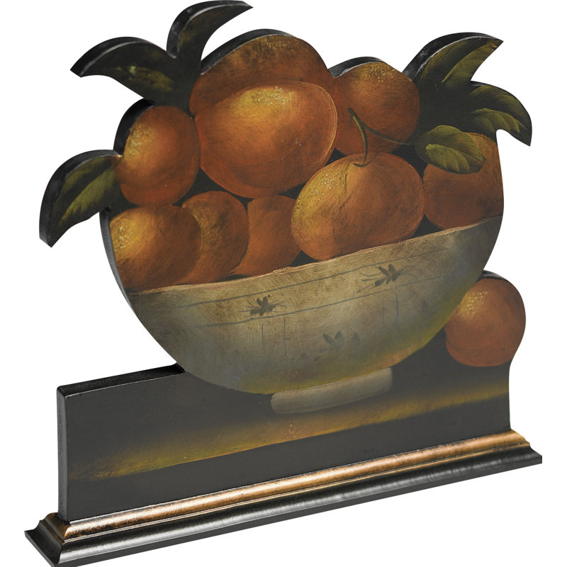 Sculpture silhouette panier de fruit Wenzel