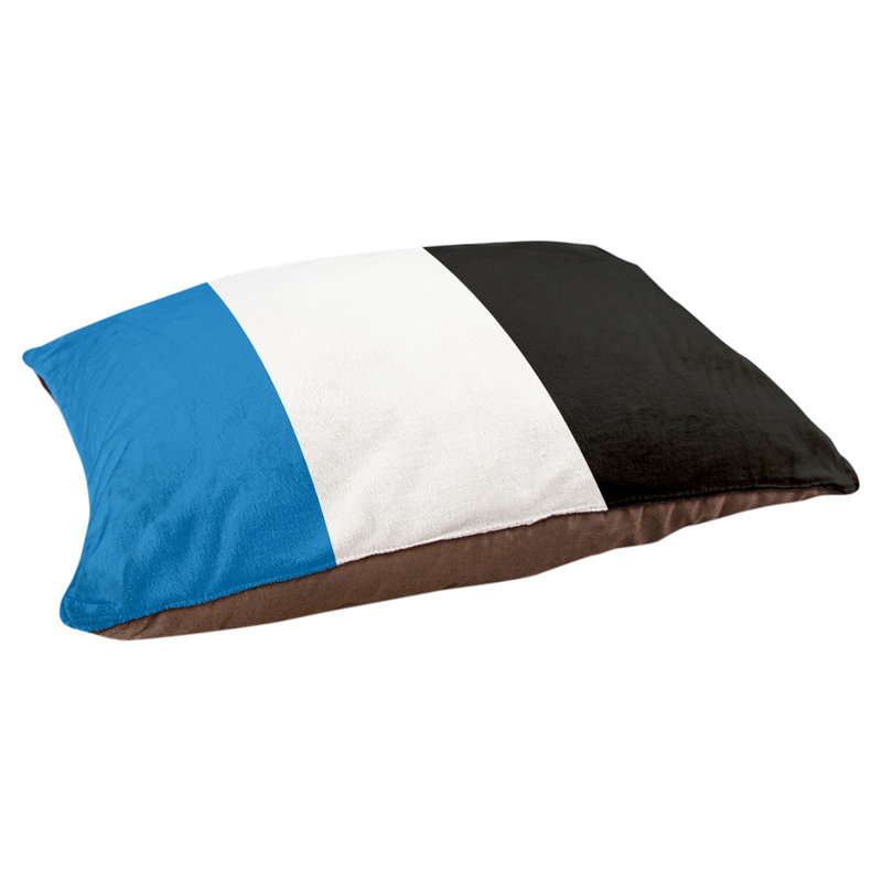 Coussin Designer, Moyen (L 30 po x l 40 po), Bleu / blanc / noir