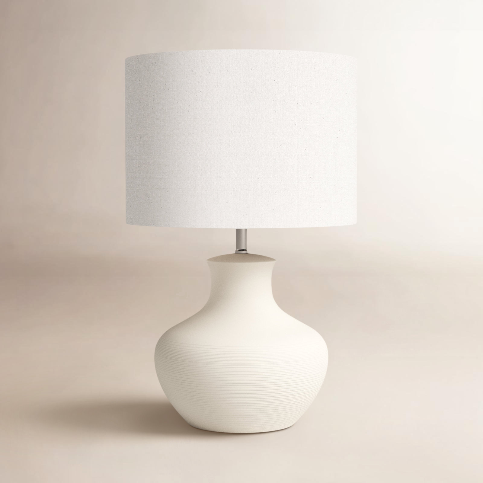 Lillith Ceramic Table Lamp, Ivory
