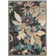 Tapis beige / bleu sarcelle