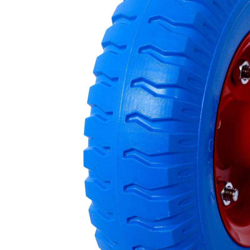 Ensemble de 4 roulettes, 24,4 x 20,3 x 7,1 cm, caoutchouc/acier, bleu, 20,3 cm