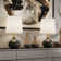14'' Ceramic And Wood Modern Table Lamp Set For Bedroom