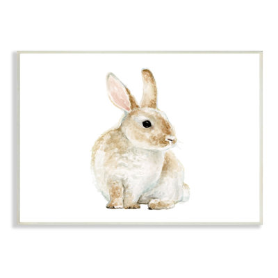 " Bunny Rabbit Watercolor Kids' Nursery Animal " by Fox Hollow Studios