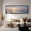Large Framed Canvas Wall Art - Calm Ocean Sunrise Seascape Decor - 60"x20", 60"x30"-1206899146-1206899144