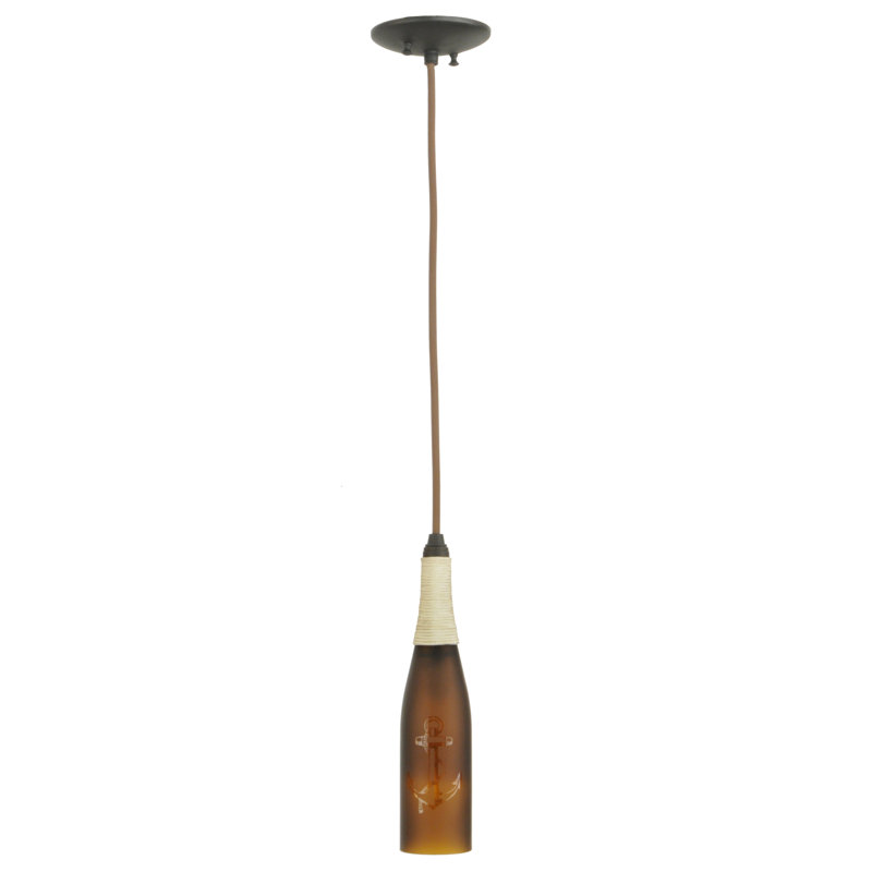 1 - Light Brown Single Pendant