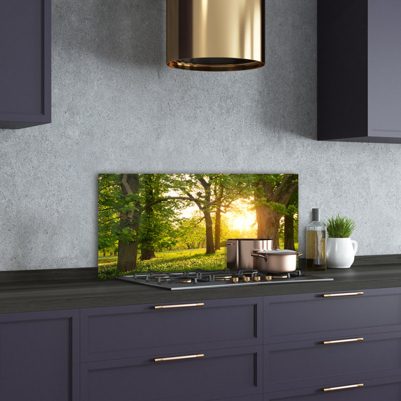 50cm W x 100cm L Glass Peel and Stick Panel