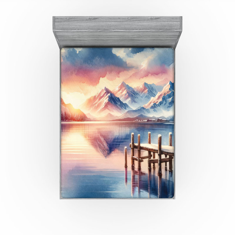 Drap-housse Ambesonne Lake, Double