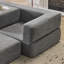 Canapé modulaire convertible avec 3 repose-pieds - Lit en mousse à rebond élevé, canapé en chenille peu encombrant pour les studios et les bureaux à domicile-583024573