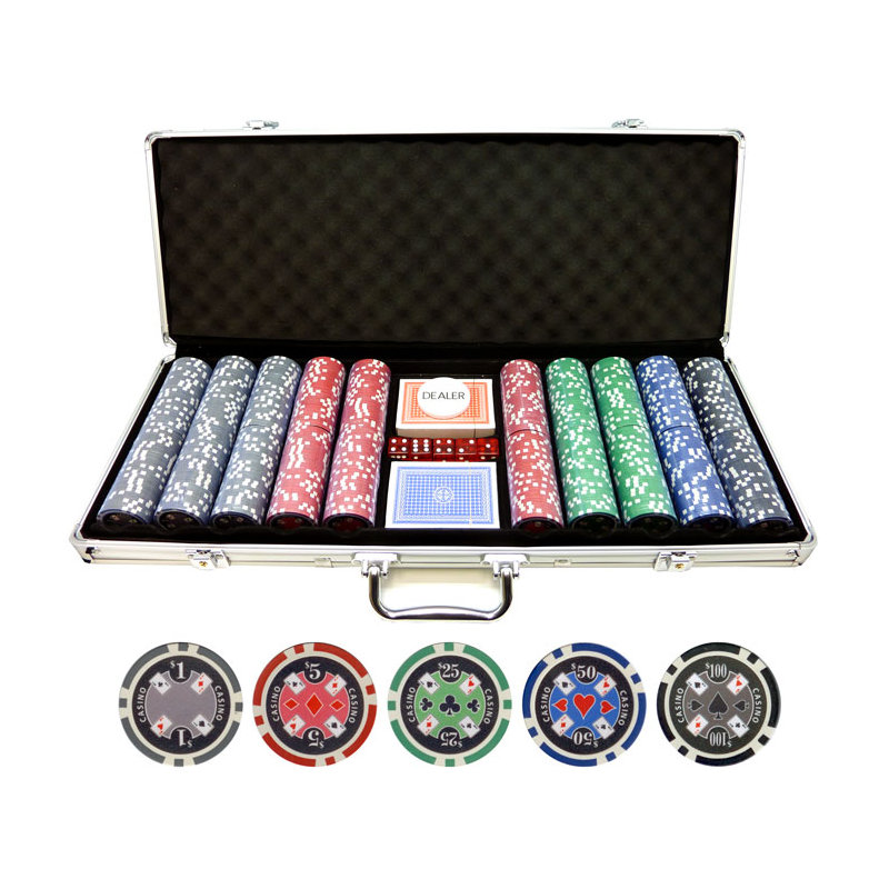 Puces de poker 500 pièces casino ace