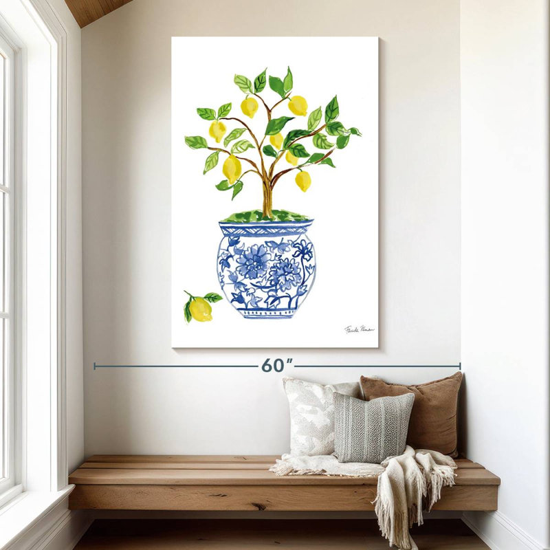 Harnek citron chinoiserie, H 51 po x l 34 po