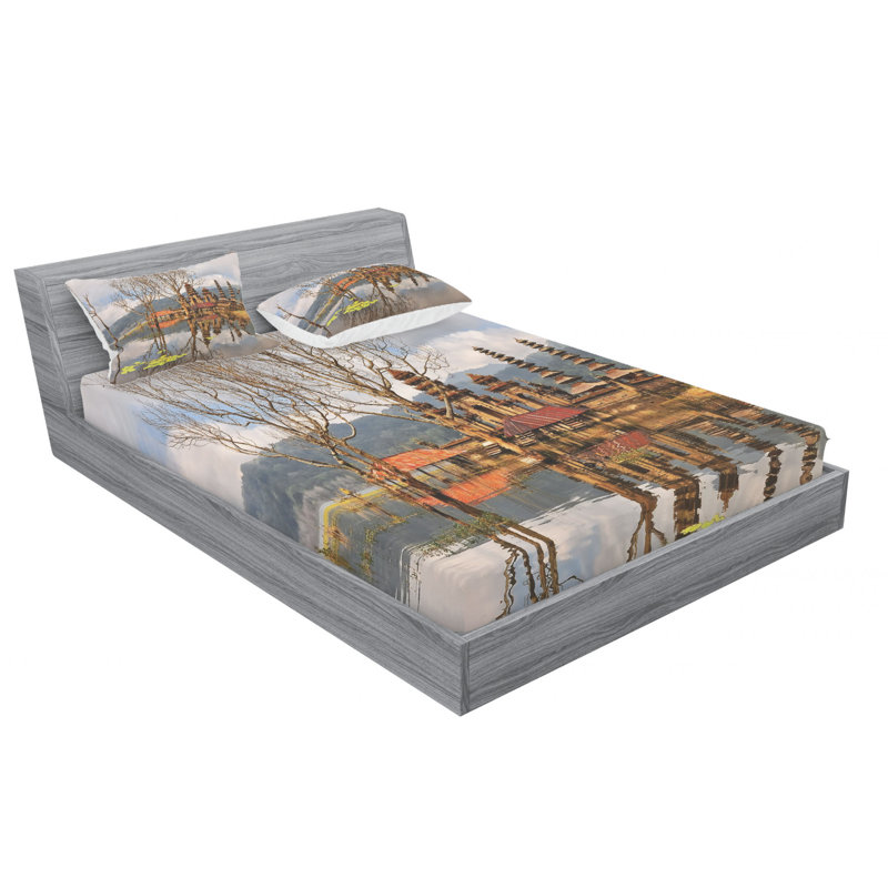 Microfiber Sheet Set, Queen Sheet Set with Fitted Sheet