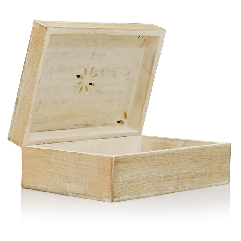 Boîte décorative, H 4 po x l 10,5 po x P 7,5 po, Beige