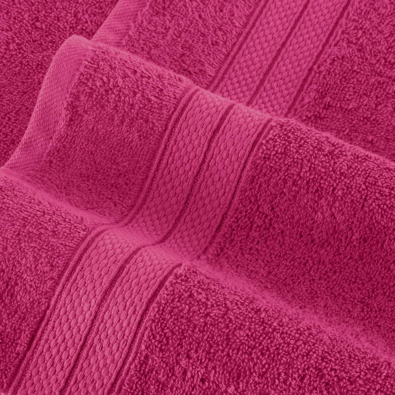 Ensemble de serviettes de bain 6 pièces Elegant Comfort Luxury, Hot Pink