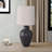 Table Lamp  - 26"H,, Black Metal
