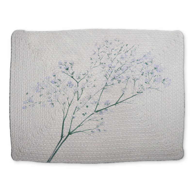 Napperon minimaliste à motif floral bleu - Bouquet de fleurs