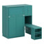 Lit escamotable convertible rotatif avec armoire pleine hauteur, bureau coulissant et rangement latéral personnalisable-652882959