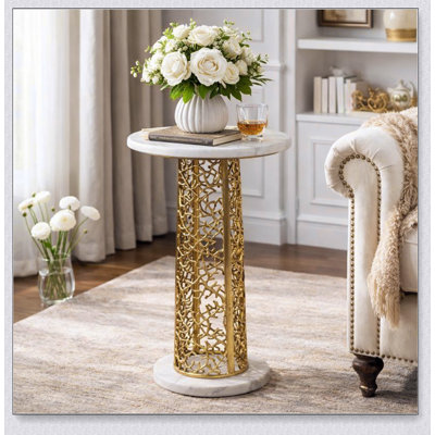 Marble Top End Table