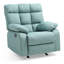 Élégant fauteuil inclinable rembourré bleu sarcelle-295579334