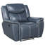Brier Blue Upholstered Padded Arm Recliner Chair