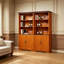 Grandes bibliothèques avec rangement, panneau de fibres à densité moyenne réglable de style rustique pour la maison