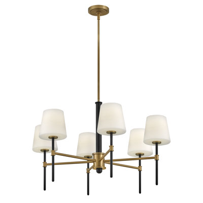 Saunders 6-Light Shaded Mid-Century Modern Chandelier